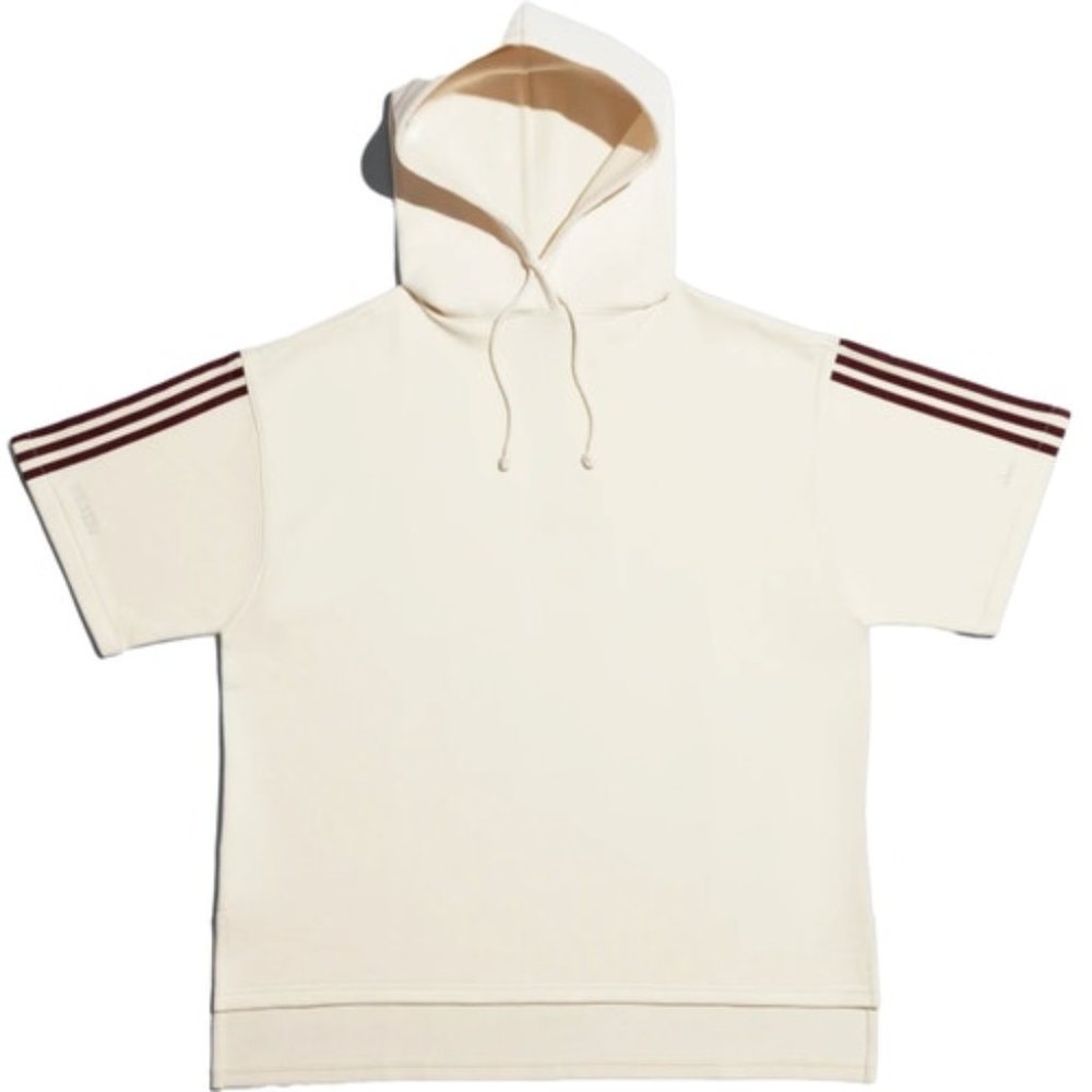 Ivy Park x Adidas Drip 1 Cream Short Sleeve Hoodie - Picture 3 of 7